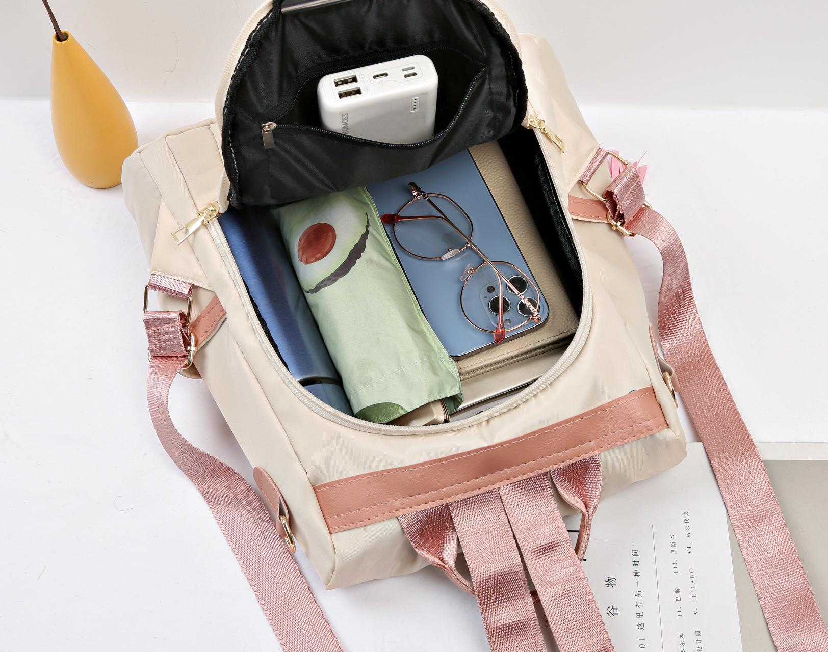 2026 New Korean Style Fashionable Versatile Anti-Theft Student Backpack for Women, Travel Canvas Backpack