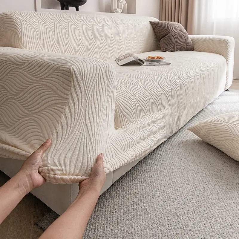 1PC Soft Plush Sofa Cover, Dustproof Couch Cover, Minimalist Design, Pet-Friendly, Easy Clean, Reusable, Suitable for Living Room & Bedroom, Decorative Home Accessory