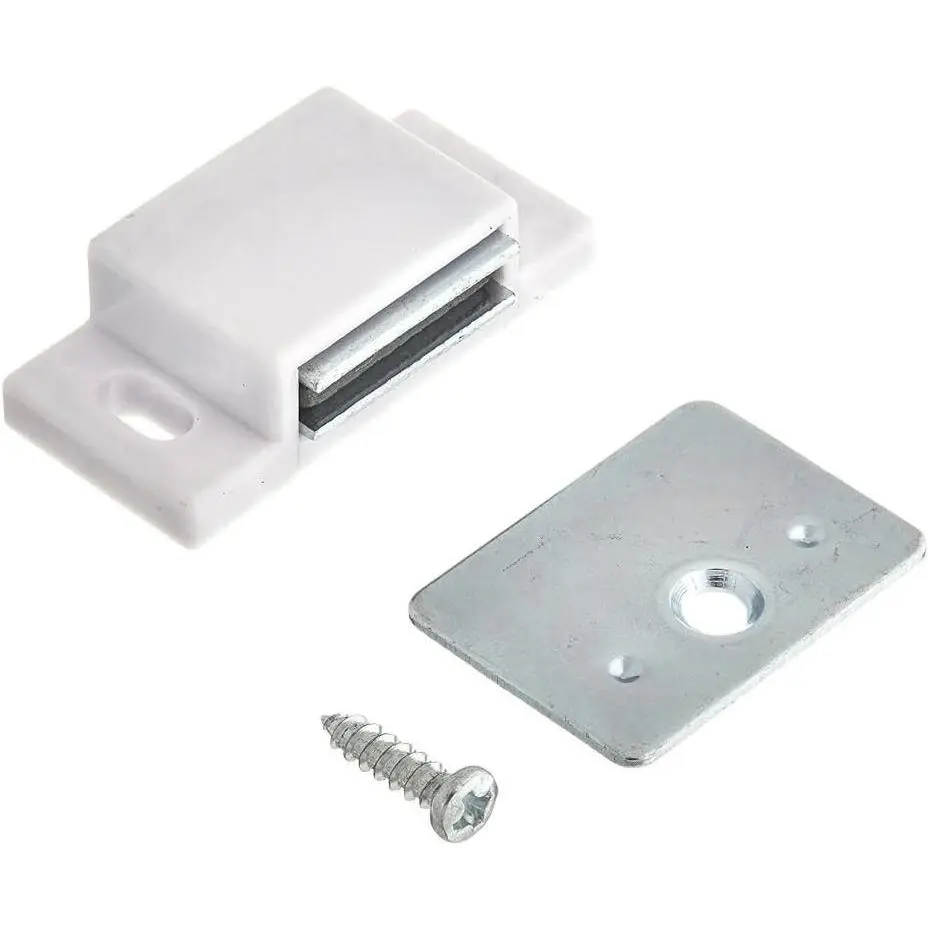 Shutter Hardware 50631-R 15lb Single Magnetic Catch White/Zinc Retail Pack (2)
