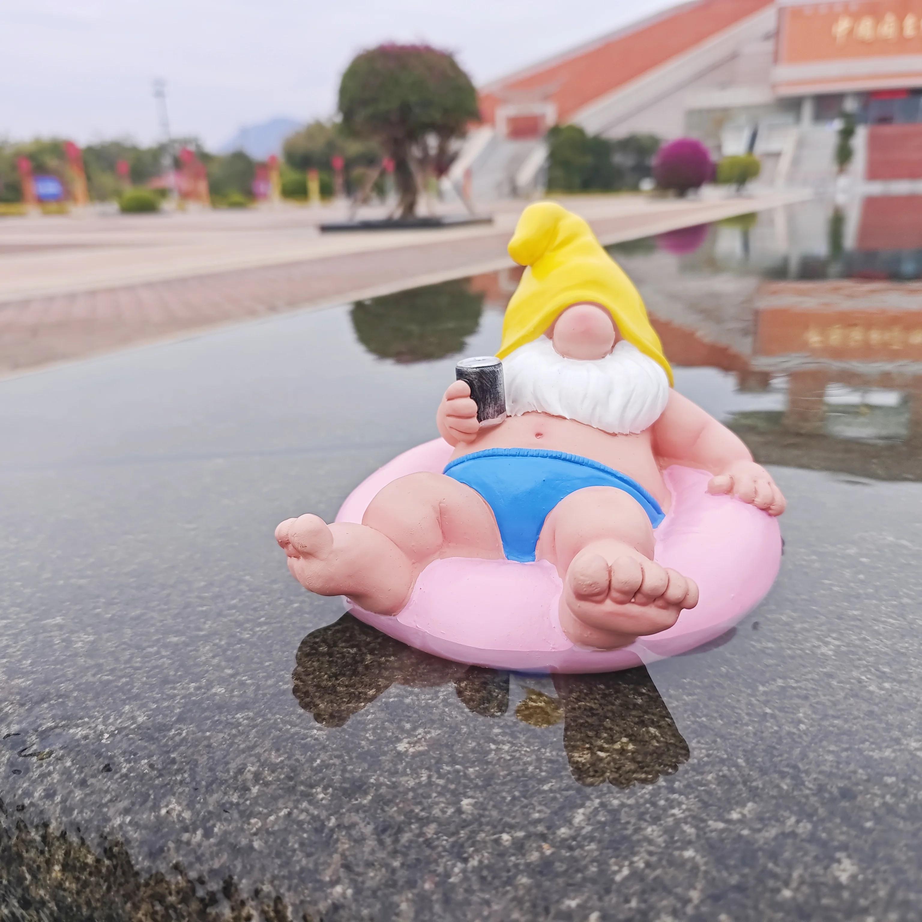 Christmas ornament floating dwarfs decoration garden gnomes swimming pool terrace accessories pond decoration outdoor decoration