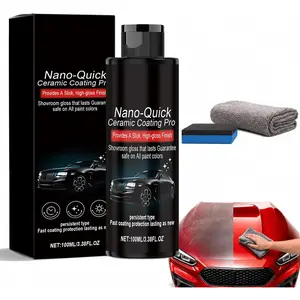 1 count Nano-Quick Ceramic Coating Pro - 3-in-1 High Protection Quick Coat for  - Hydrophobic Top Coat Polish & Polymer  Sealant -  Shine & Dust-Proof Protection - 3.38 fl.oz (100ml)