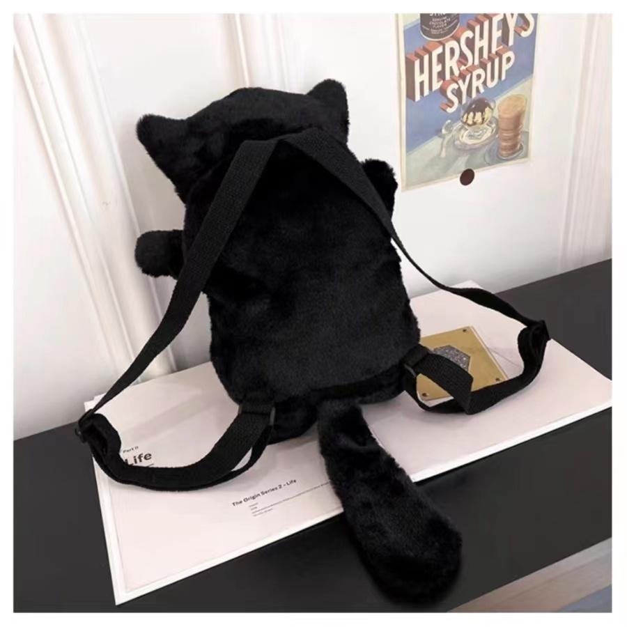 Y2K Novelty Cute Plush Backpack Cool Gothic Knapsack Harajuku Girl Street Personality Backpacks Fashion Women's Travel Rucksacks