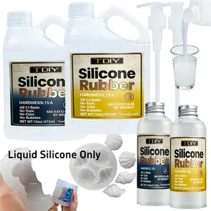 High Elasticity Liquid Silicone for Mold Making, 1:1Ratio, Ideal for Resin Casting, Candle Making, DIY Crafts, Semi-Transparent 15a