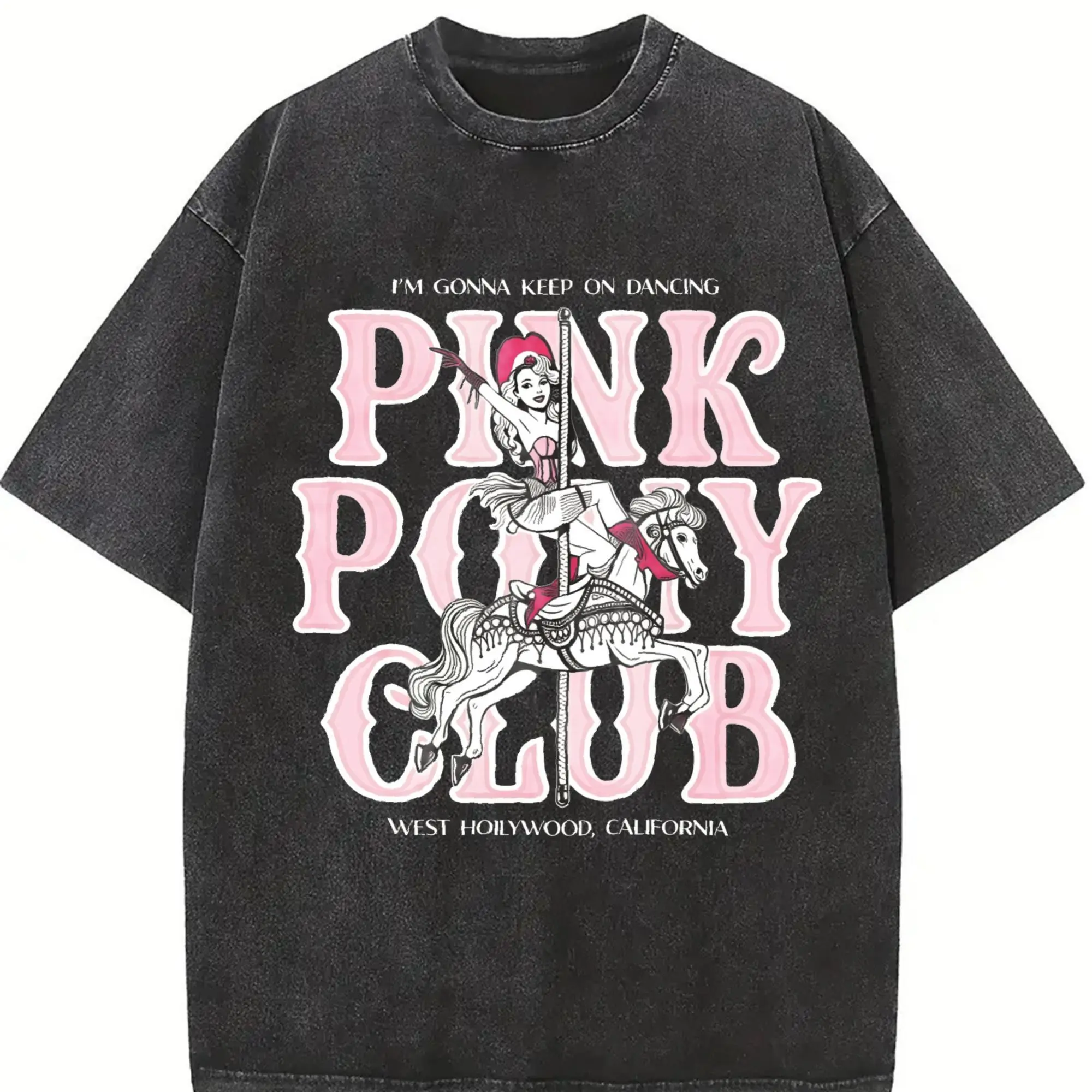Chappell Roan Pink Pony Club Fan T-Shirt - Men's Casual Tops, Streetwear Style Merch