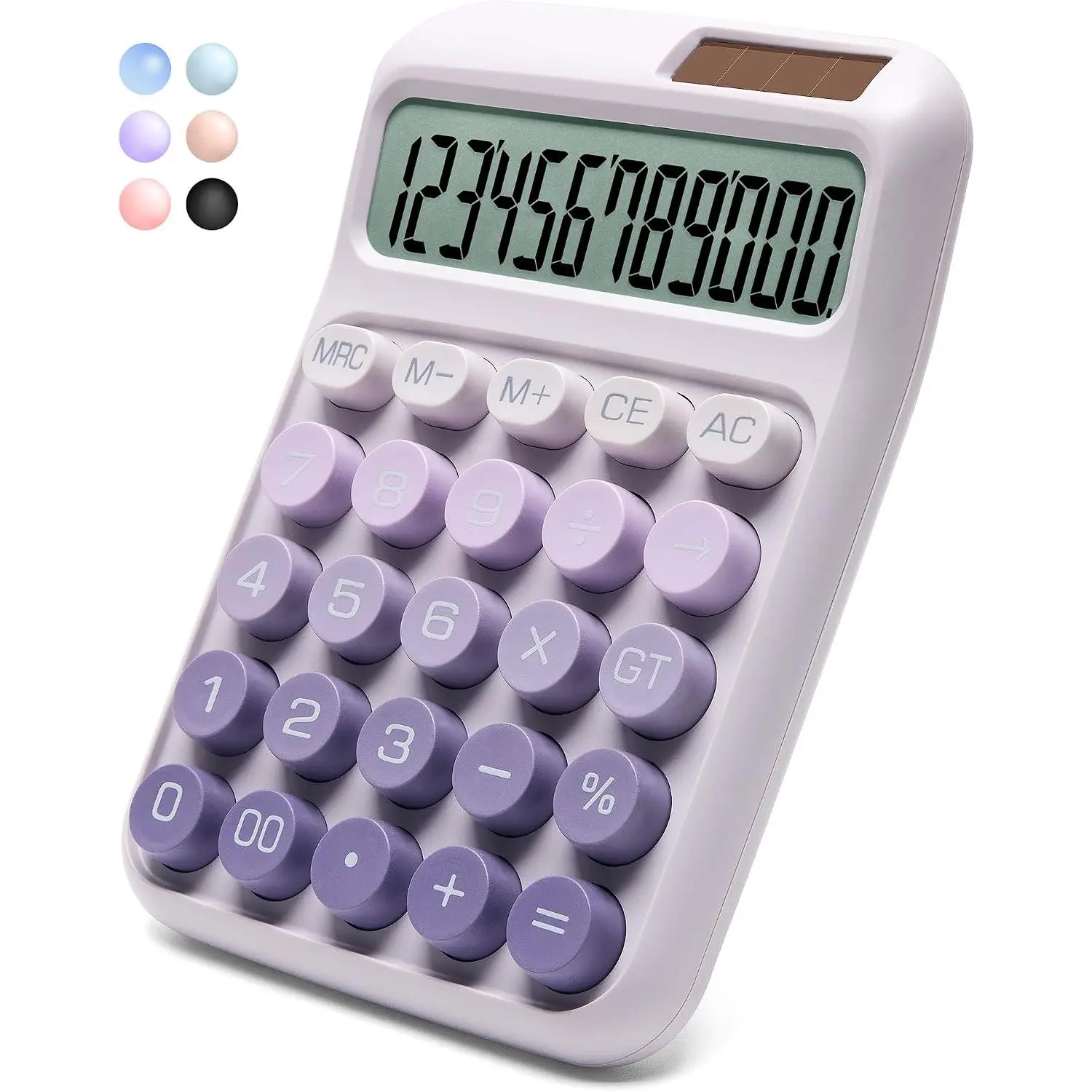 Desk Calculator,12 Digits, Large LCD Display,Big Buttons,Solar and   Power Desktop Calculators,Cute and Aesthetic,Suitable for Office and Study (Ombre , M)