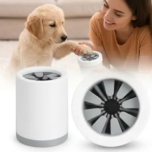 Portable Dog Paw Cleaner Cup with Soft Silicone Bristles, Pet Foot Washer for Muddy Paws, Easy Grooming Tool for Dogs and Cats
