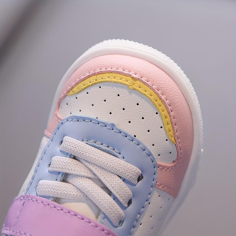 /Children's Shoes Ages 1-2.5-3 Years, Anti-/Simple/Versatile, Toddler Sneakers, School White Shoes, Flat Shoes Girls and Boys Indoor/Outdoor Wear, White/Pink, Boys' Shoes, Girls' Shoes, Casual Sneakers