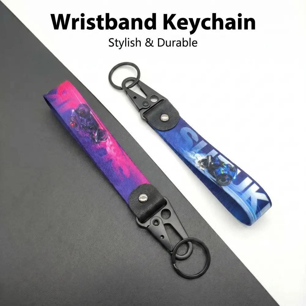 1 pc New Purple Blue Racing Motorsport JDM Stylish Keychain For SUZUKI | Wrist Strap Lanyard Racing Keyring | Motorcycle Sport Accessories for Men | Street Gift | Backpack Bag Charm | Drive Your Dreams with Every Ride