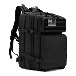 Large Capacity Tactical Backpack For Hiking Camping Travel Durable Polyester Nylon Wear Resistant Unisex Outdoor Military Style