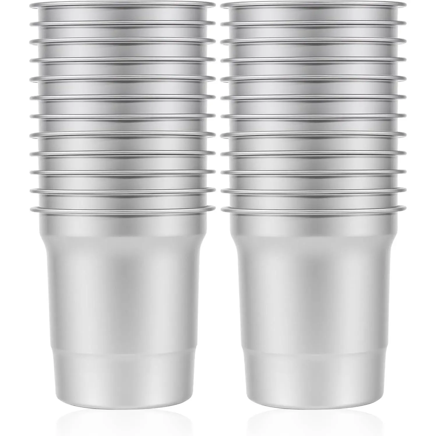Disposable Cups - 16oz, 24-Pack, Heavy Duty Durable Sturdy Recyclable Single Use Cold Drink Cups for Parties & Events, Eco-Friendly, Party