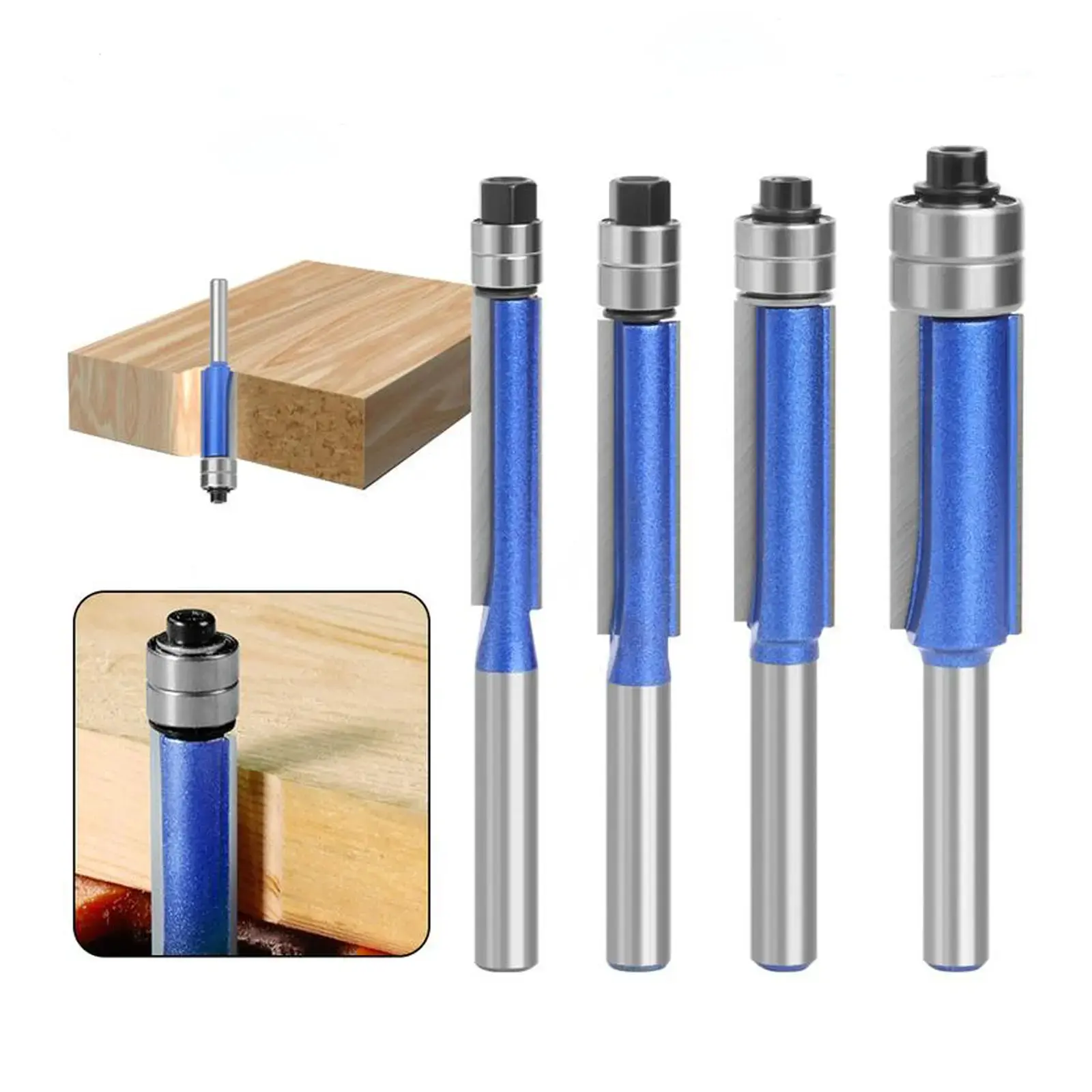 1/2-Inch Woodworking Hole Saw Set,4-Piece Deburring and Polishing Tool Dual Bearing Trimming Tool Set with Speed Steel cordless power tool Diamond Ceramic Tile Grinding Disc
