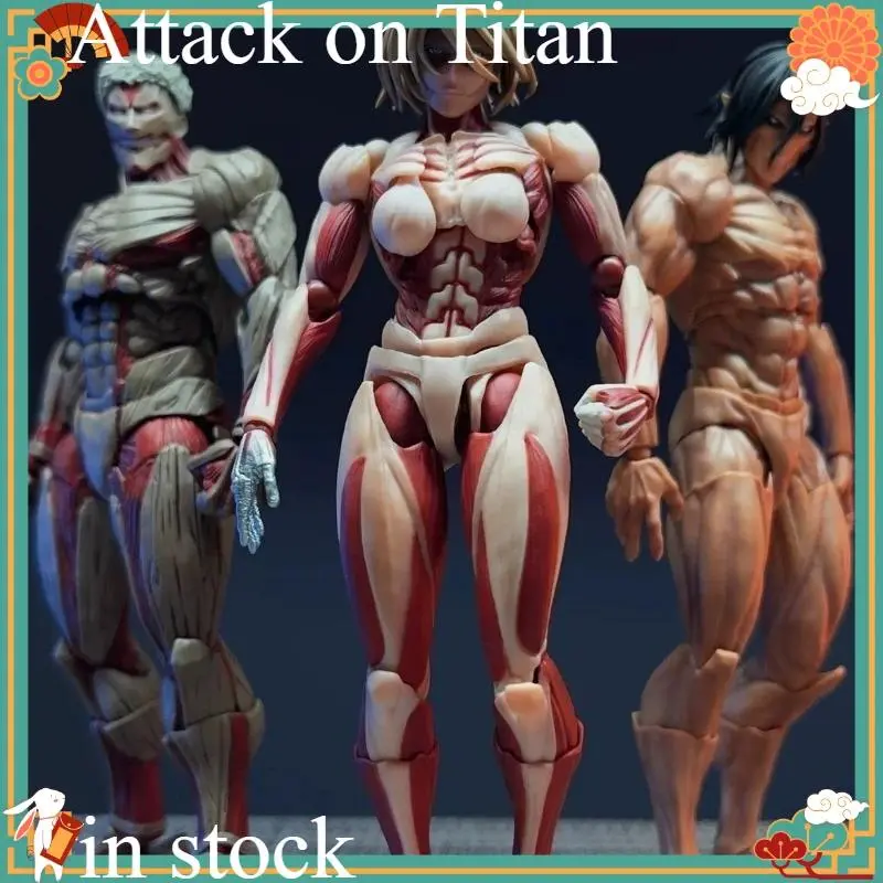 Attack on Titan Eren Jaeger Armored Titan Kaiyodo Amazing Yamaguchi Joints Action Figure Highly Poseable Collectible Model Gift