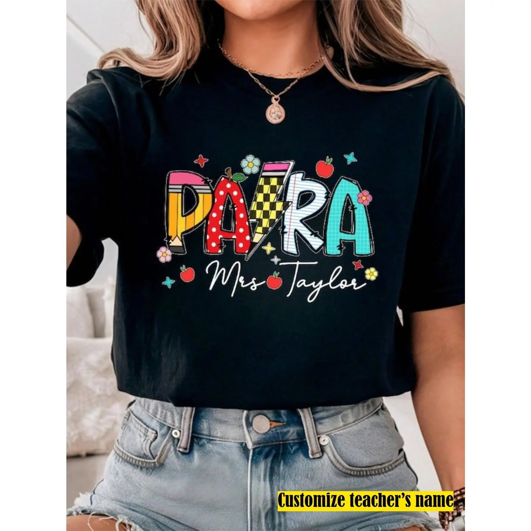 1pc Custom Para Shirt, Custom Paraprofessional Shirt, Personalized Paraprofessionals Shirt, Custom Teacher Shirt, Paraprofessional Gift