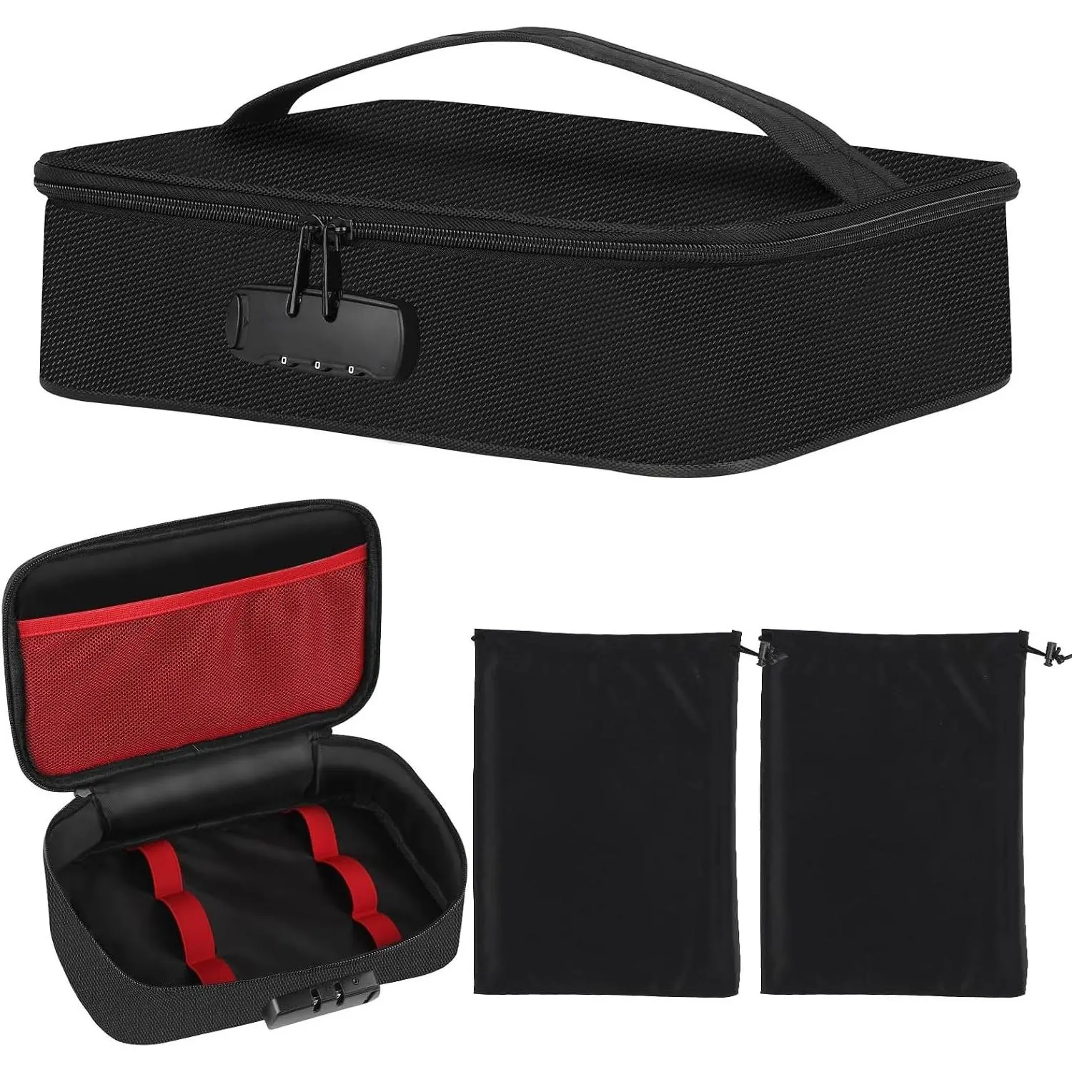 Discreet Lockable Toy Storage Organizer Box (Medium) with Combination Lock, Protective Padding, Travel-Friendly DesignGift