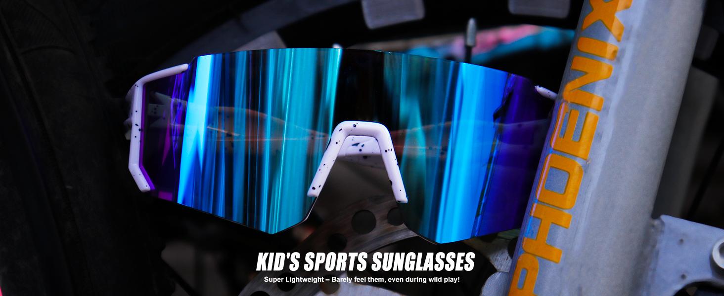 Kids Sunglasses Youth Baseball Sunglasses for Boys Girls Softball Sports Sun Glasses UV Protection