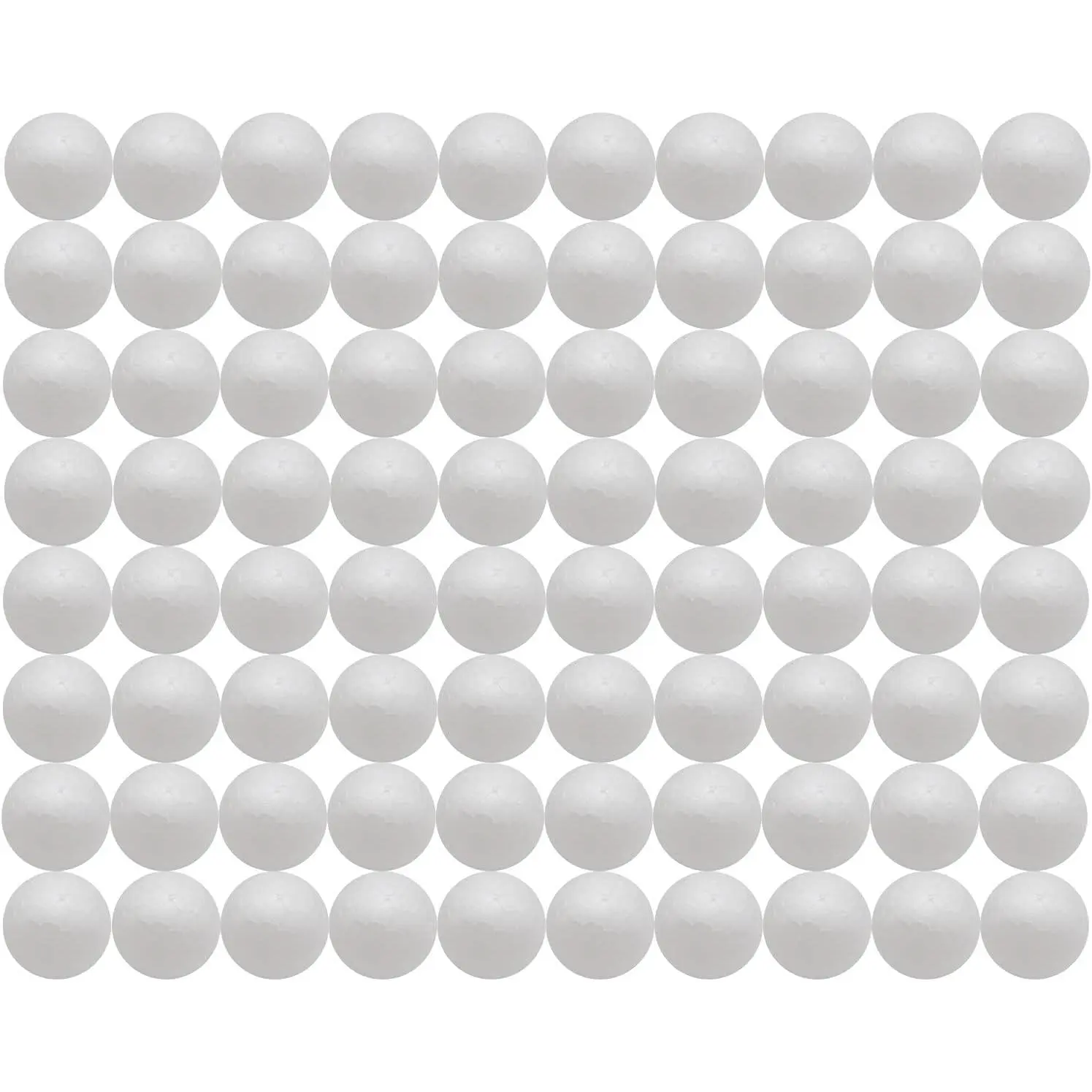 Crafjie Craft Foam Balls 80-Pack 1 Inch in Diameter, Polystyrene for DIY Arts and Crafts, Ornaments, Smooth Polystyrene Foam, Balls for Decoration Household School Projects, White