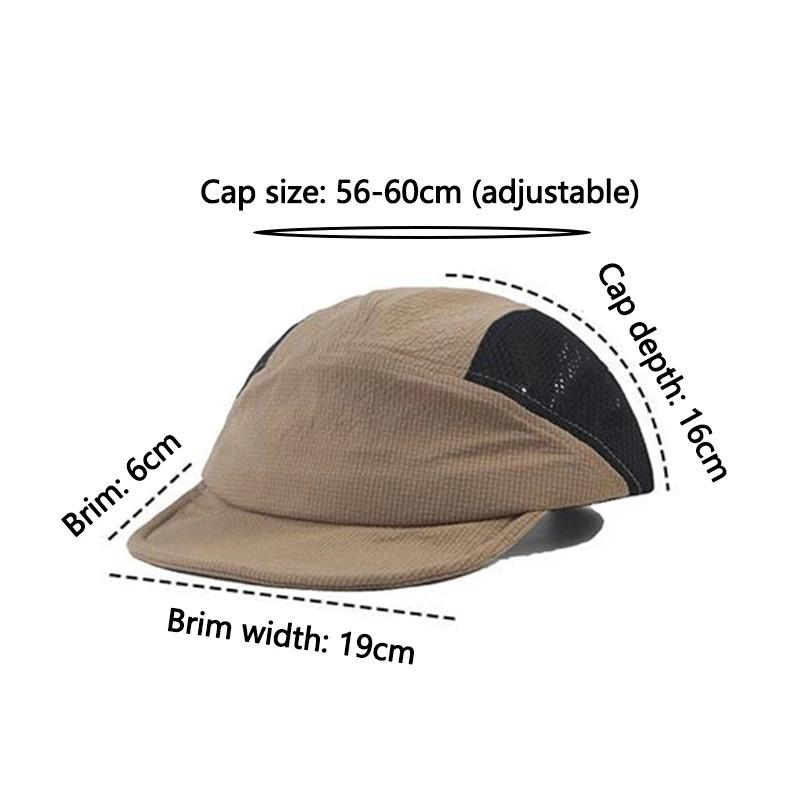 Korean Style Quick-dry Mesh Baseball Caps Men Women Soft Short Brim Breathable Snapback 5 Panel Hat Outdoor Camping Fishing Hats