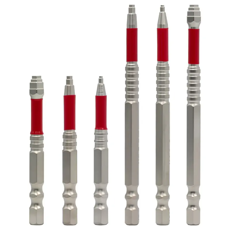 Six-Piece Screwdriver Set, Magnetic Hex Driver Handle, Unique Tower Internal Hex Design, Fits 1.5mm to 6mm Nuts, Ideal for Drills and Wrenches, Hex Screwdrivers