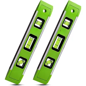 9 Inch Torpedo Level, Magnetic Bubble Level with 45 ° /90 ° /180 °   Bubble Vials, Shock Resistant Leveler Tool  Measuring (2) New model