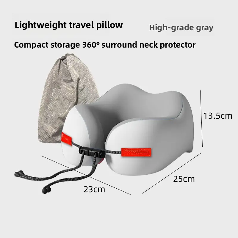 Ergonomic Memory Foam U Pillow for Neck Pain Relief, Portable Travel Cervical Pillow, Soft Support Neck Cushion for Nap Flight Driving