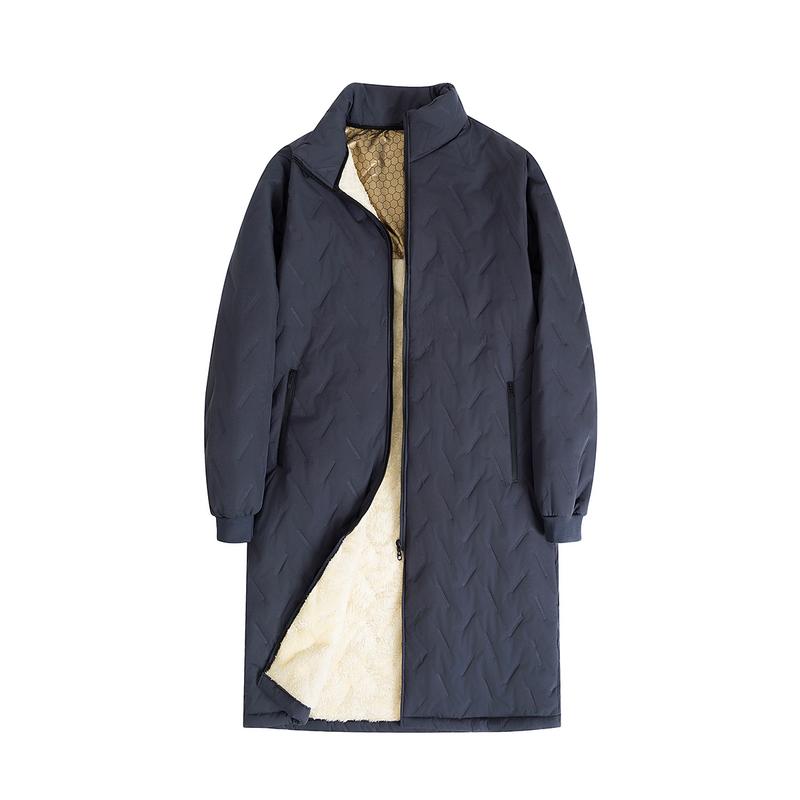 Modern Men's Long Cotton Coat: Slim-Silhouette Style with Plush Lining – A Sleek On-Trend Outerwear Piece That Merges Streamlined Design With Cozy Warmth Making It Perfect for Balancing Casual Style and Comfort During Daily Activities or Casual Gatherings