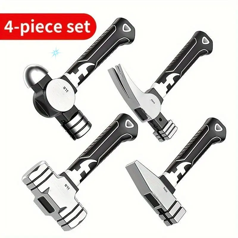 OUDISI Mini Hammer Set - Carbon Steel Industrial-Grade Hand Hammers, Short Handle, Corrosion-Resistant, Precision Easy Handling for Home Repair, Camping DIY Enthusiasts
