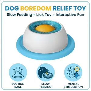 Pet Lick Toy Slow Bowl Feeder Interactive Pet Toy, Boredom Relief Treat Dispenser for Dogs & Cats Pet Enrichment Toy cat water fountain dog products puppy essentials cool dog stuff paw pace liquid slow feeder roller ball non-slip  lick ball feeding