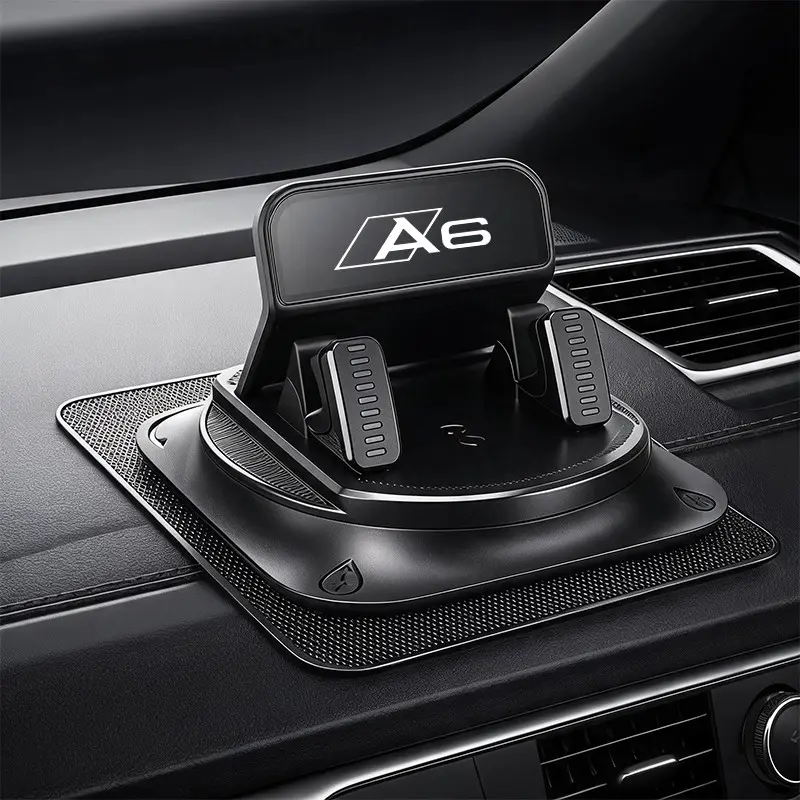 For Audi A3 A4 A5 A6 A7 A8 Q3 Q4 Q5 Q7 S Tt, 360° Rotating Anti-Slip Car Phone Holder, Holds Most Smartphones with Cases