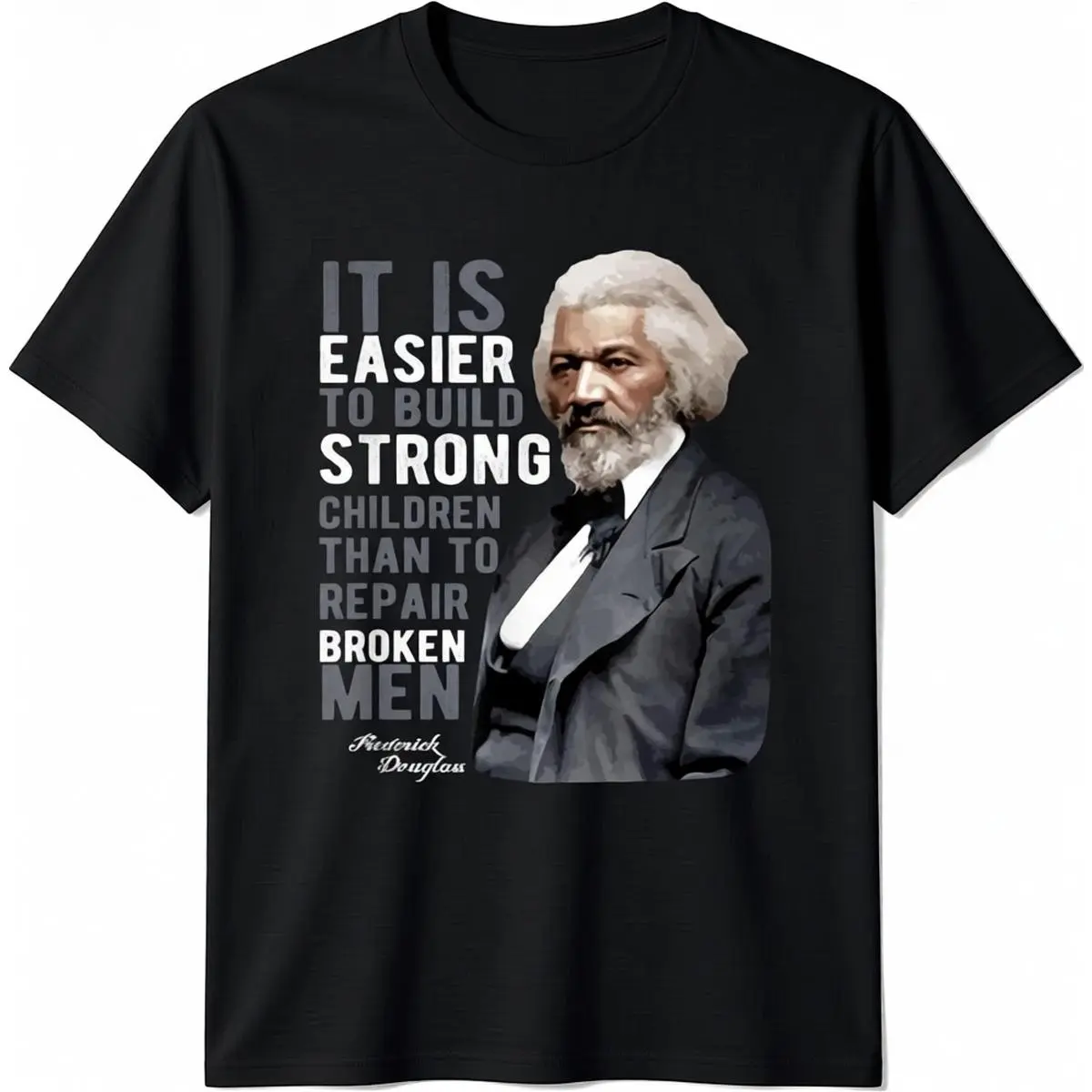 Douglass Quote | Black History Month T-Shirt Pure Cotton Graphic Tees Menswear Top: Gifts for Men & Women