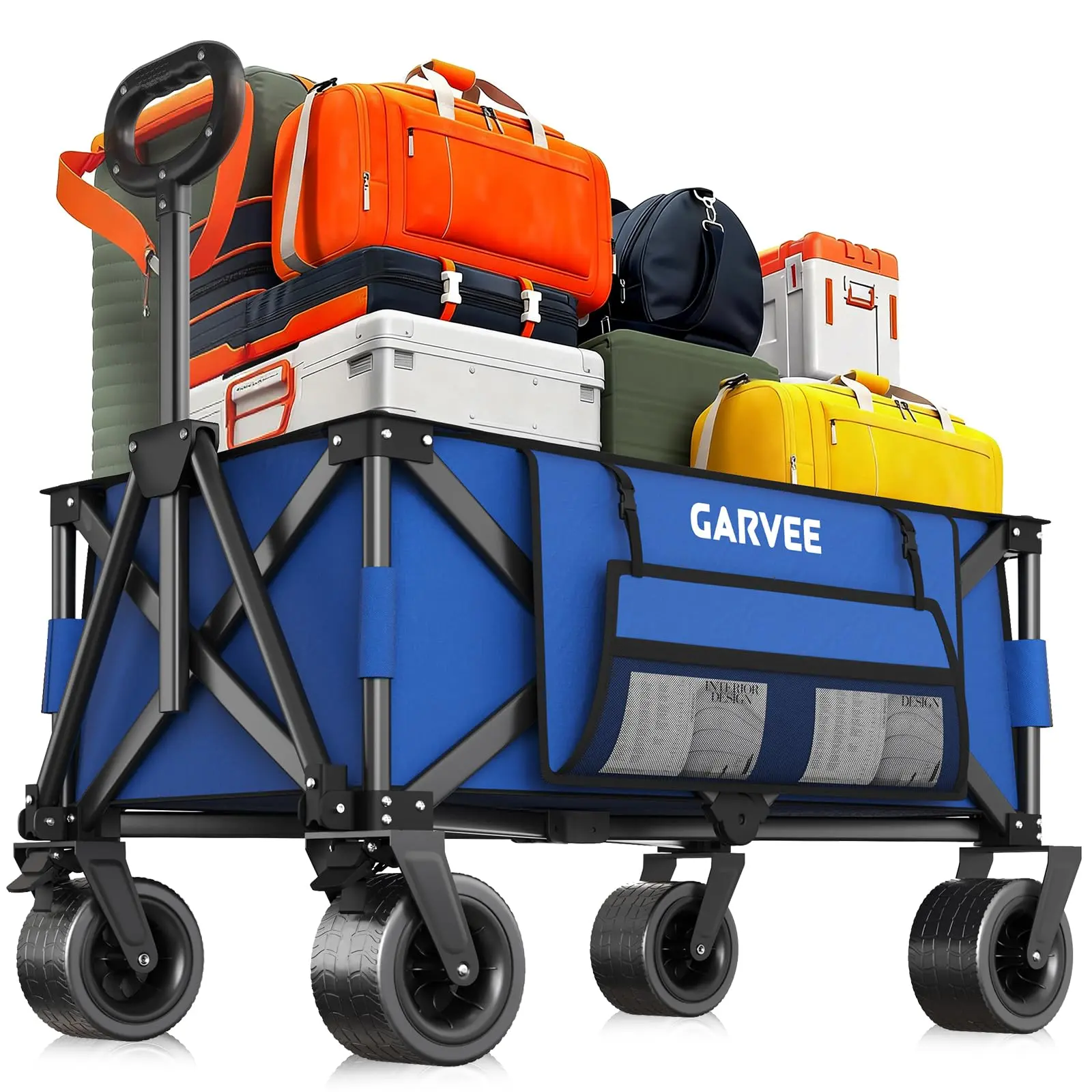GARVEE foldable trolley blue, load capacity up to 200KG