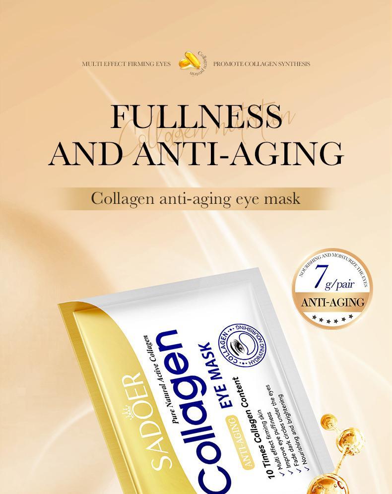 20pcs (10 Pairs) Collagen Eye Masks – Banish Dark Circles + Bags! Hydrate & Firm Eyes