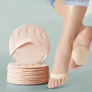 12Pcs Non-Slip Invisible Toe Pads for High Heels, Soft Cushion Half Insoles Foot Pain Relief Inserts, Comfort Foot Pads for Work Party All Day Wear