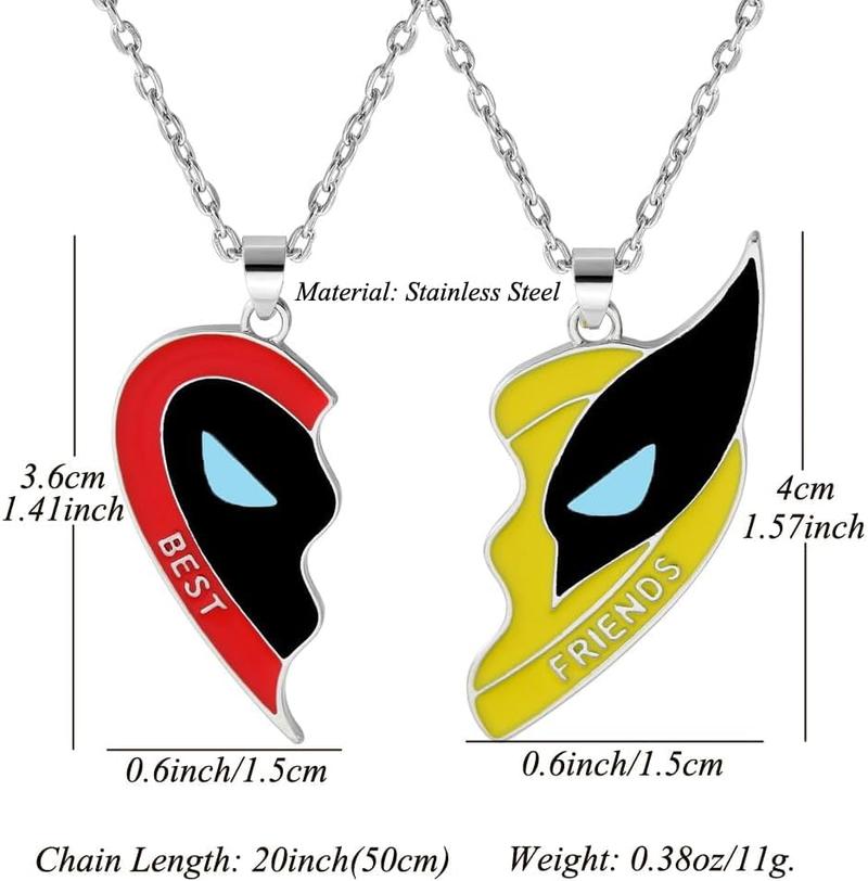 Best Friends Necklaces for 2 BFF Stainless Steel Silver Chain Matching Heart Puzzle Pendant Friendship Necklace and Bracelet Key Chain Set Relationship Jewelry  for Teen Girls Boys