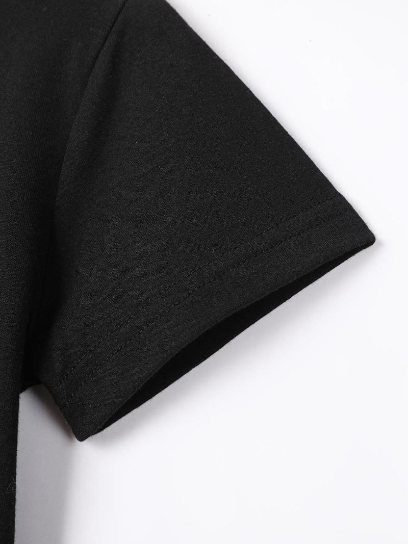 [Cute Kids T-Shirt] Boys' Fashion Graphic Tee | "If Mom Says No, Ask Grandma" Funny Letter Print Short Sleeve T-Shirt – Soft Breathable Cotton, Versatile Casual Top for School, Play & Daily Wear