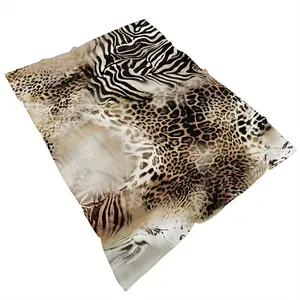 1Pc, Leopard And Zebra Pattern Designs Print Outdoor Blanket - Lightweight Flannel Throw For Camping, Picnicking, Hiking, Travel, Climbing, Office, Couch - Digital Printing Fleece Blanket With Soft And Warm Flannel Fabric, Gifts For Family Or Friend