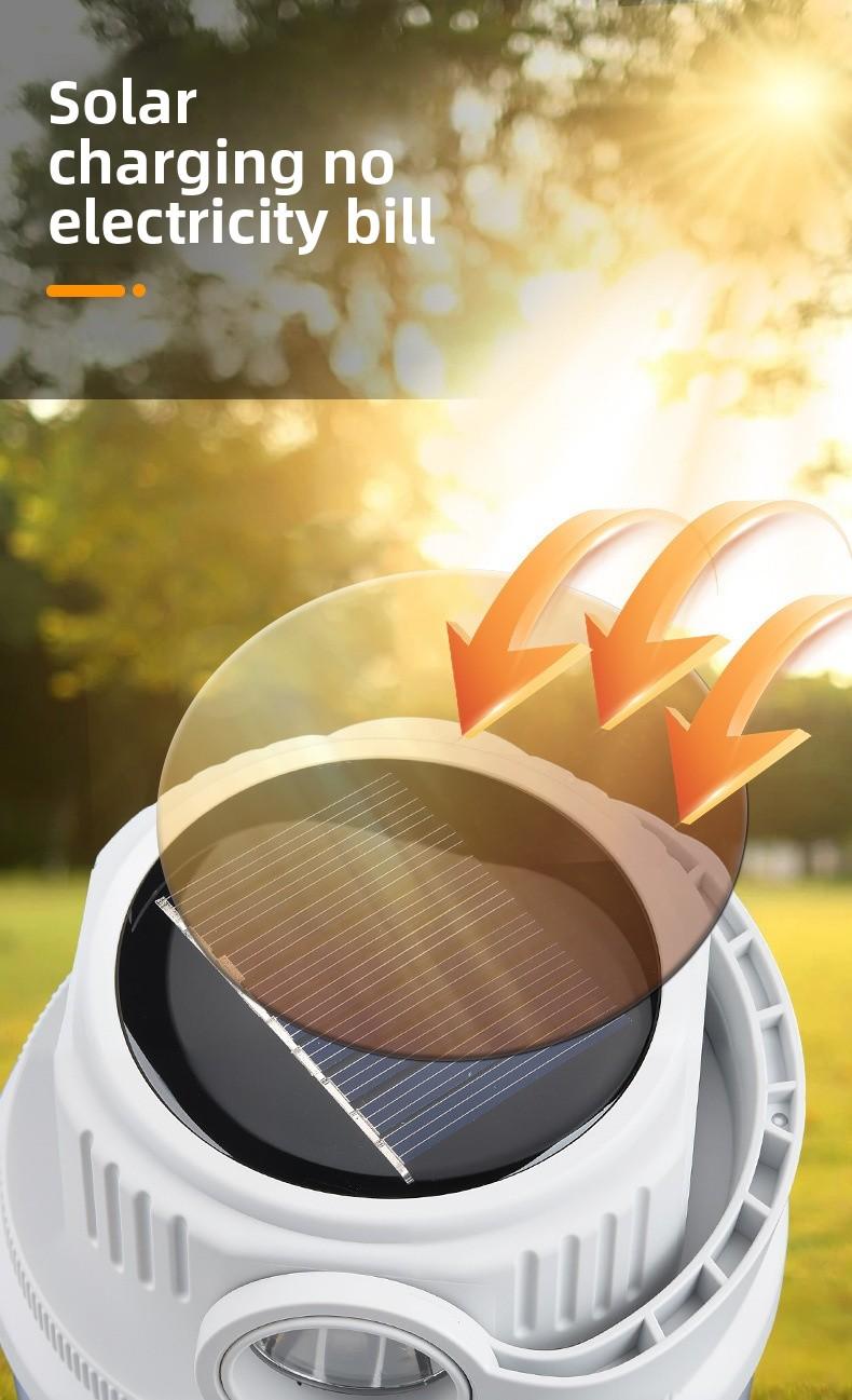 Solar Camping Lantern Outdoor Rechargeable LED Lights for Tent Emergency Home Use Portable Waterproof Lamp for Night Camping Party Hiking