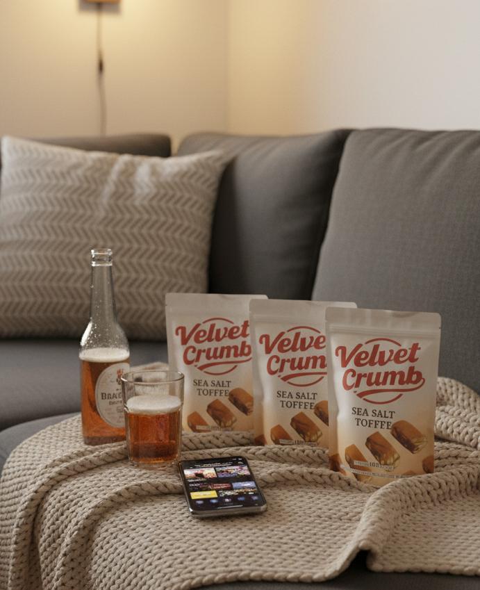 Sea Salt Toffee Candy, Rich Butter Caramel with Sea Salt, Smooth & Chewy Sweet Treat, Classic Gourmet Candy (3.53oz, 3 Pack)