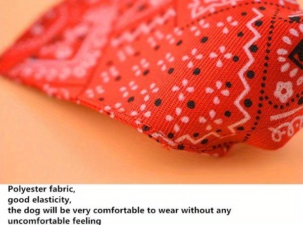 1pc Cashew Floral Graphic Dog Bandanas - Adjustable Triangle Pet Saliva Towel for Small and Medium Dogs and Cats - Stylish and Comfortable Pet Supplies