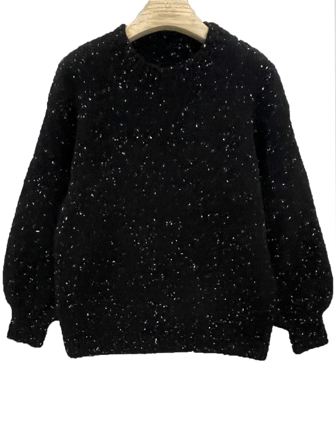 Women's Plain Drop Shoulder Sweater, Casual Long Sleeve Round Neck Jumper for Fall & Winter, Fashion Ladies' Knitwear for Daily Wear, Tops, Womenswear