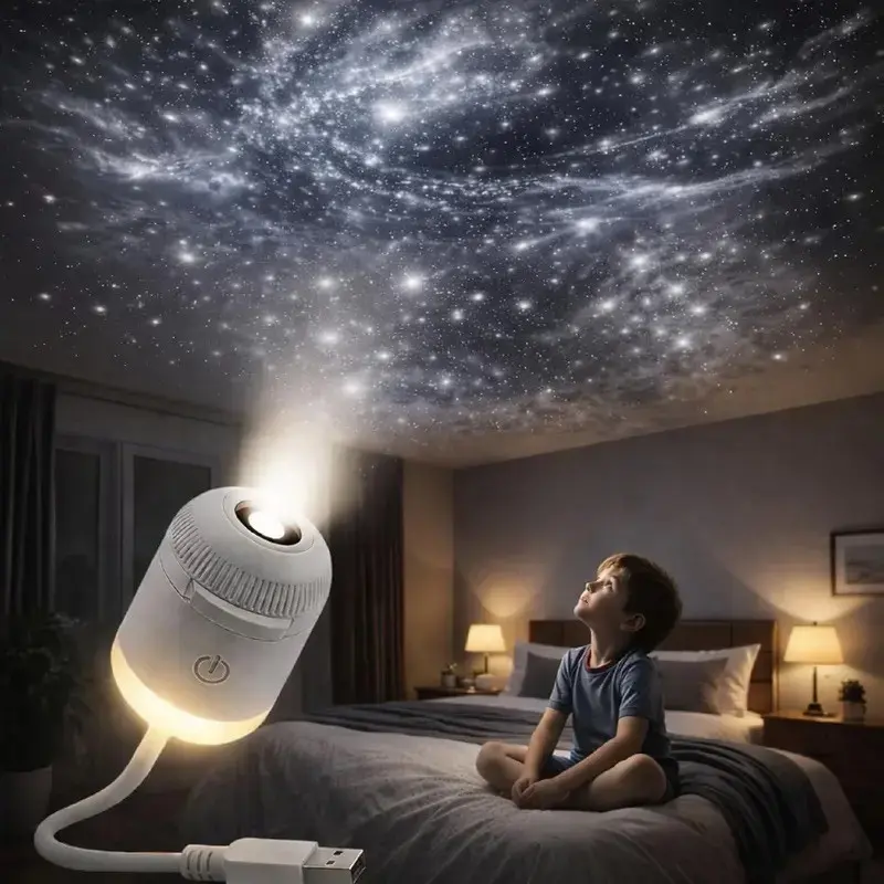 Dual Galaxy Projector, Starry Night Light, Adjustable 360° LED, Milky Way Ambiance, HD Sky Projection, for Bedroom, Hallway, Ceiling, 6/12/24 Pack