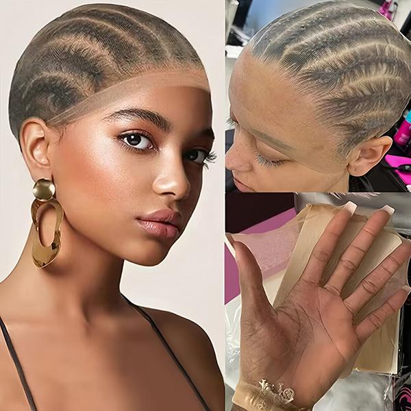 Wavymy Hair Invisible HD Human Hair Wig Cap 2 Pieces/pack Stretch Elastic Hair Net For Women