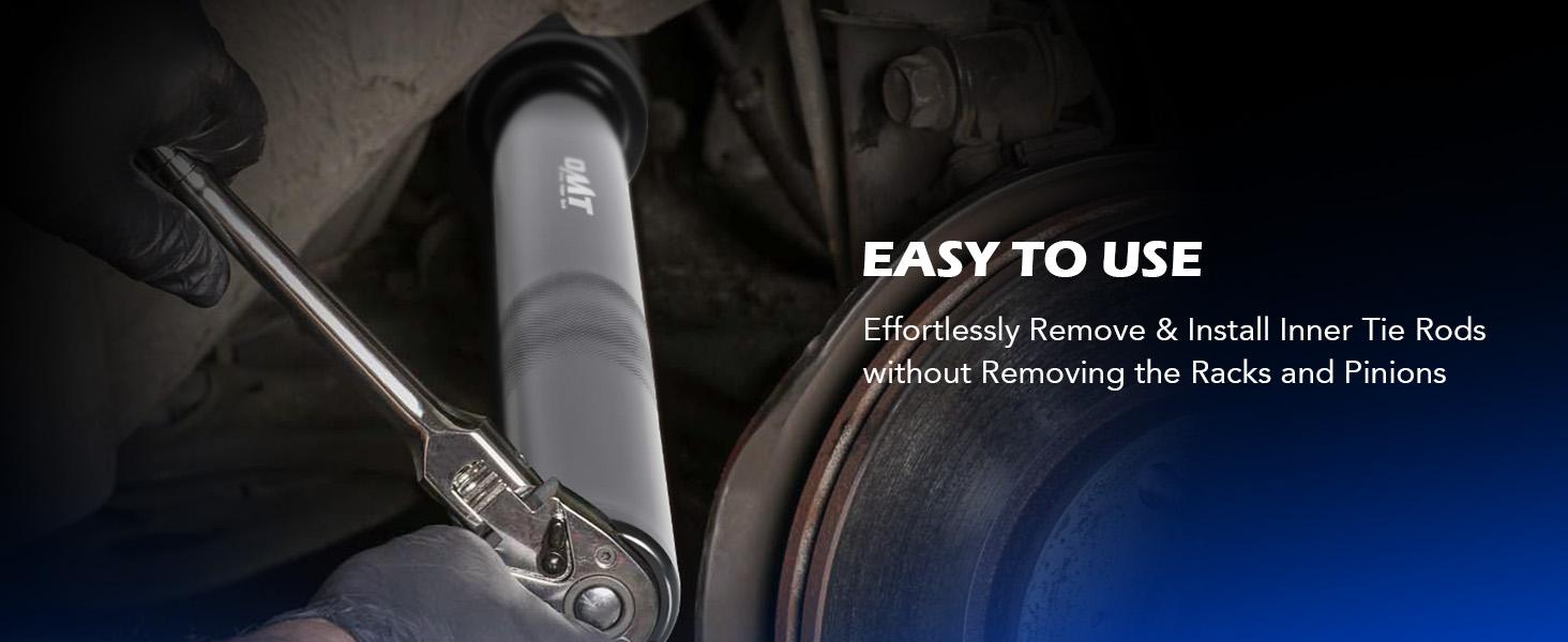 Orion Motor Tech Inner Tie Rod Installation Kit, Includes 12 Crowfoot Adapters, Durable 1/2 Inch Drive Tube for Efficient Removal, Crafted from Robust Steel, Ideal for Automotive Maintenance, Home car repair, rack free