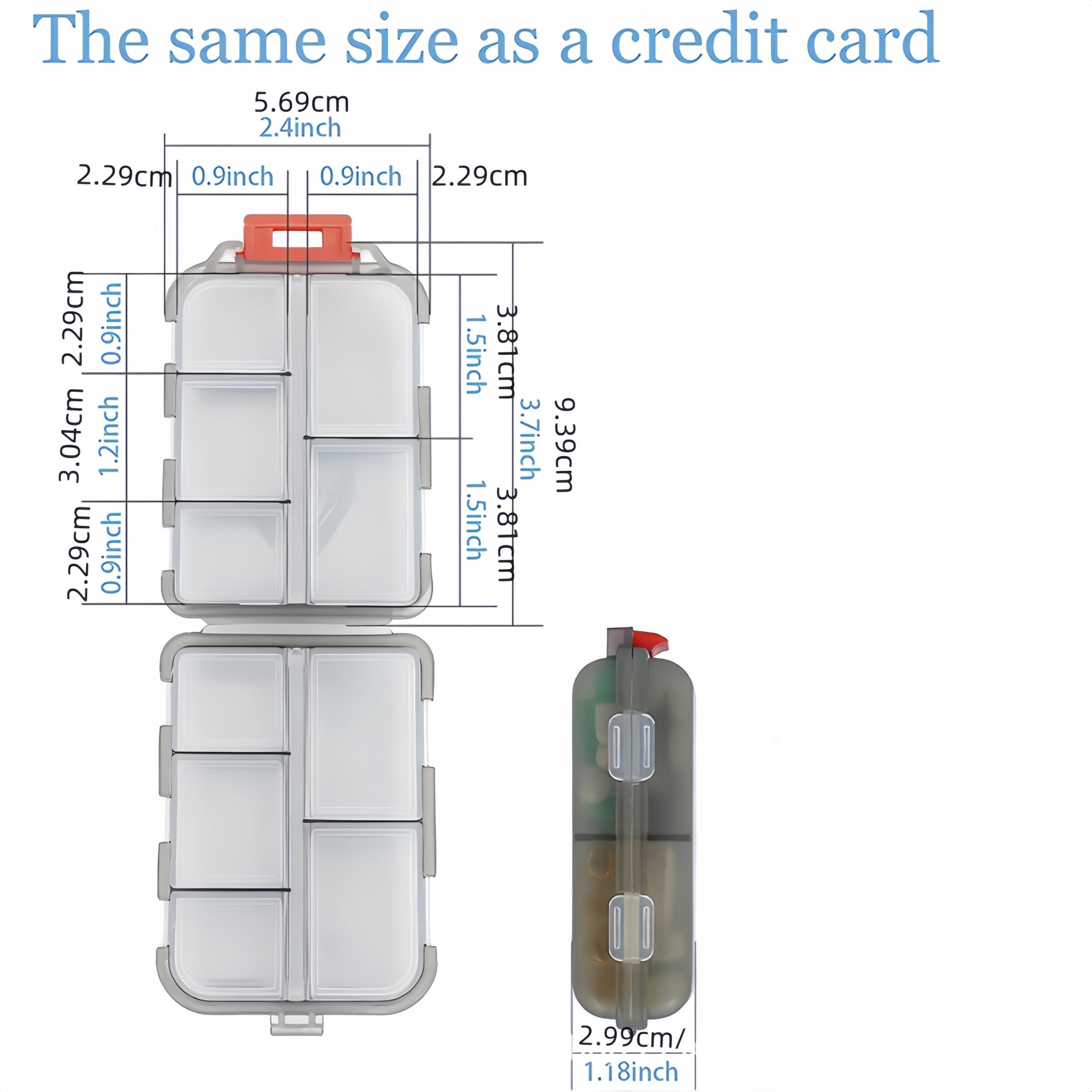 Empty Pill Box with 147pcs Sticker, 1 Box Waterproof Dustproof Pill Storage Box with Label, Portable Travel Pill Organizer, Sealed Box for Earrings Necklaces Lipstick