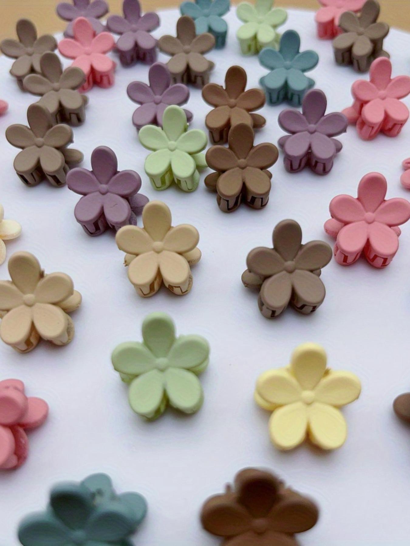 Cute Flower Shaped Hair Clips, Colorful Hair Accessories for Women & Girls, Minimalist Headwear Suitable for Thick Hair, Barrettes, Super Cute Clips