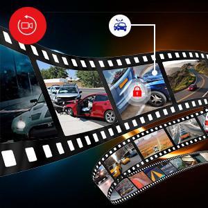 Dash Camera for Car Security Camera Dash Cam Mini Car Recorder 2 Inch Screen Front and Inside Dual Car Cameras 1080P with WDR, Night Vision, G-Sensor Auto Lock, Loop Recording