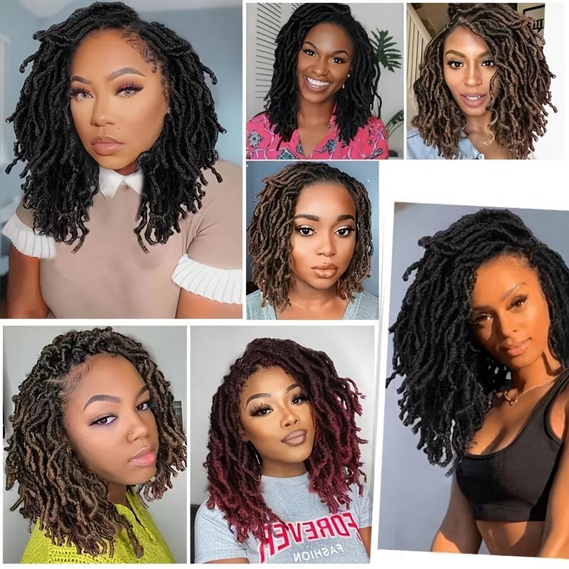 Dreadlock Wig Short Twist Wigs For Women Afro BlacCurly Synthetic Wig Faux Locs Braided Crochet Synthetic Hair Wig For Women