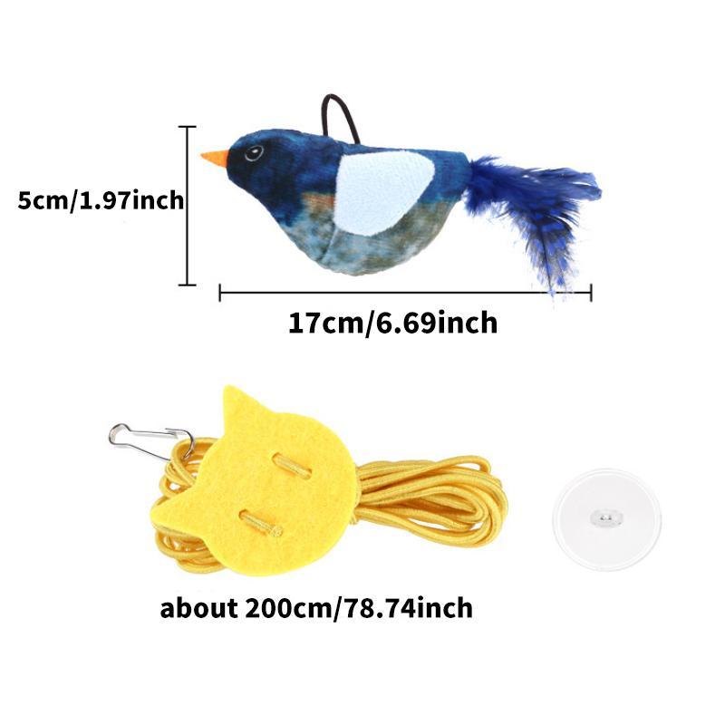 Cute Bird Design Interactive Cat Teaser Toy, Chew and Scratch Toy, Fun Indoor Cat Teething Toy, Pet Entertainment Supplies