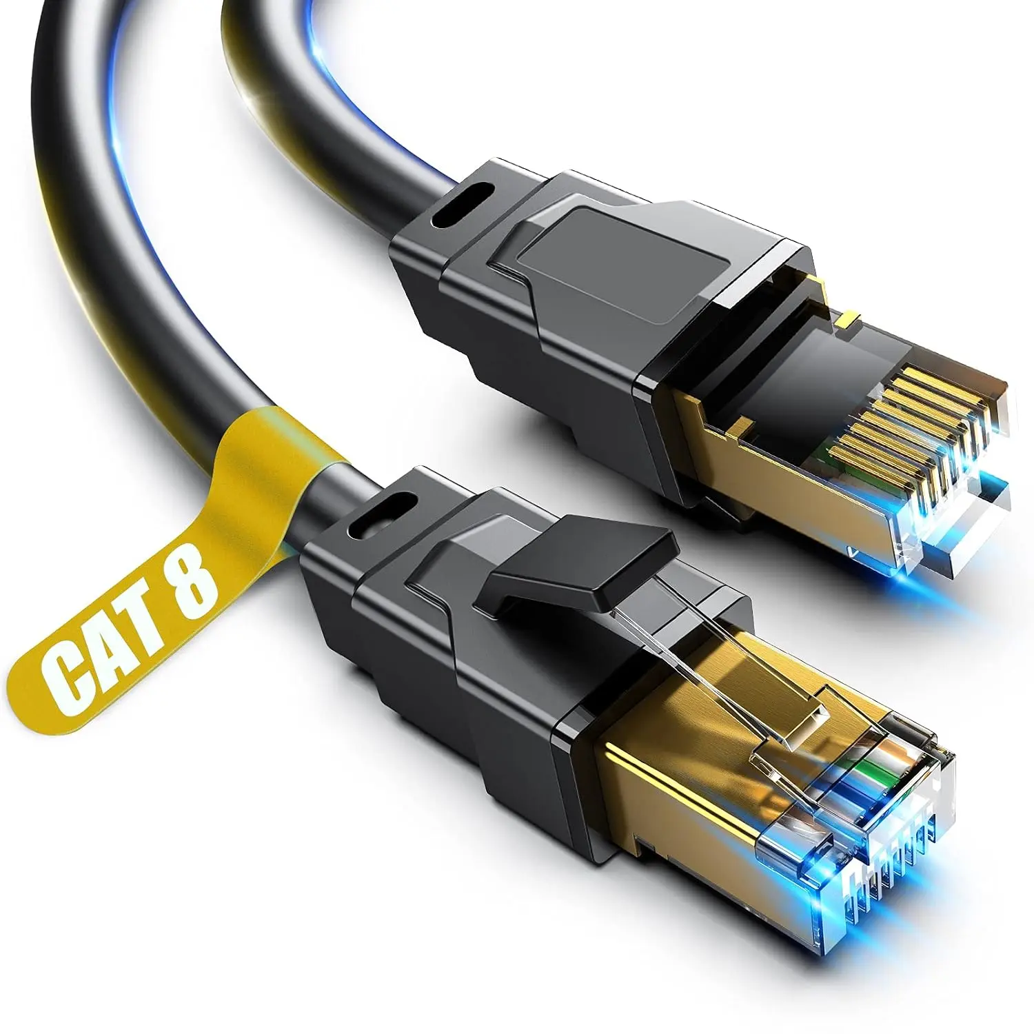 8 Ethernet , 1.5Ft 3Ft 6Ft 10Ft 15Ft 20Ft 30Ft 40Ft 50Ft 60Ft 100Ft Heavy Duty High Speed Internet Network , Professional LAN  Shielded in Wall, Indoor&Outdoor, 1.5Ft