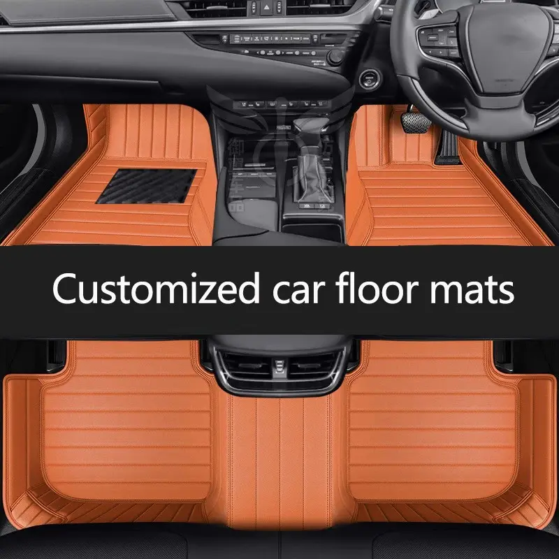Custom Car Floor Mat, Automotive mats, For Sorrento 2020~2023 Toyota Hilux 2015~2020 Left/right driving Auto Interior Accessories Leather Carpet Waterproof Diamond Design Full Coverage
