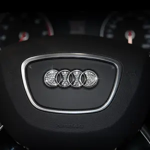 Diamond Rim Stickers/Steering Wheel Logo Decoration for Audi A3/A4L/A5/A6L/Q3/Q5/Q7